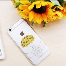 꽃을 든 소녀 투명 젤리 케이스 (갤럭시 아이폰 LG 140기종)