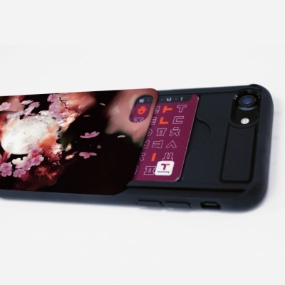 달벚 꽃 슬라이드 카드범퍼 케이스 (갤럭시 아이폰 LG 40기종), 2만원이상 무료배송, 사은품증정, 당일발송, 바니, 