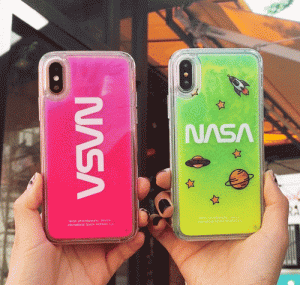 NASA 나사 네온샌드 야광 케이스 (갤럭시 아이폰 40기종)