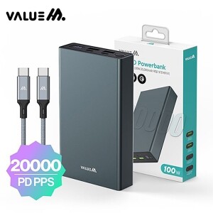 초고속 메탈 PD 100W PPS 보조배터리 20000mAh (C to C 60W 0.5M 케이블포함)