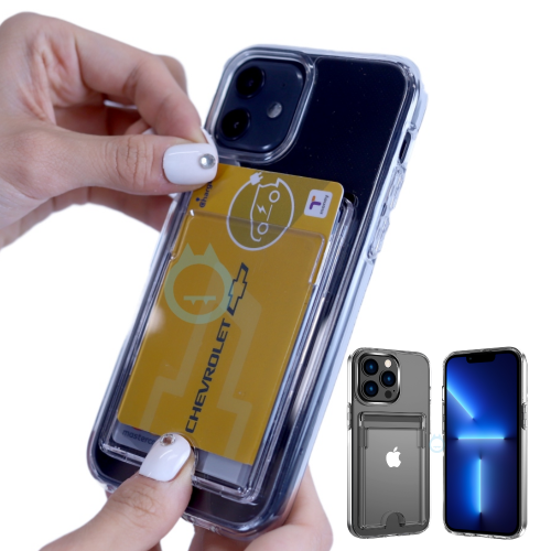 아이폰14 프로 맥스 스몬맨 브랜뉴 더블 카드 포켓 클리어 젤하드 케이스 특허등록