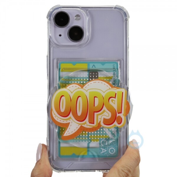 [아이폰/갤럭시/LG] 스몬맨 OOPS! 에폭시 카드포켓 젤하드 케이스