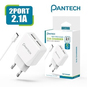 2.1A 2포트 USB 가정용충전기(AtoC 케이블포함)